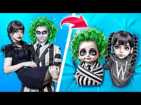 Уэнсдей Аддамс и Битлджус ПОЖЕНИЛИСЬ?! Из ботанши в красотку!