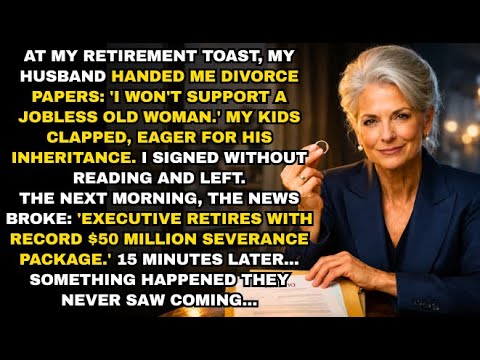 My Husband Served Divorce Papers At My Retirement Party and My Kids Clapped. NOW They Begged Me Back