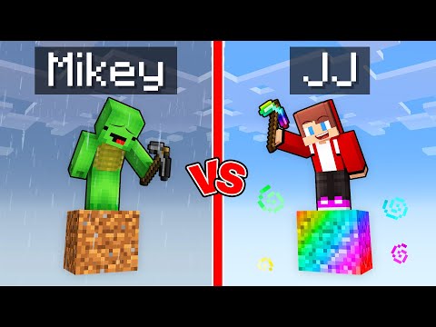 Mikey Block vs JJ Super Block Survival Battle in Minecraft (Maizen)