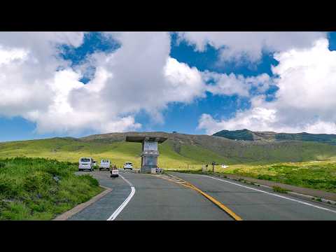 Japan Scenic Drive 4K | Kumamoto City to Mt. Aso Thru Aso Panorama Line