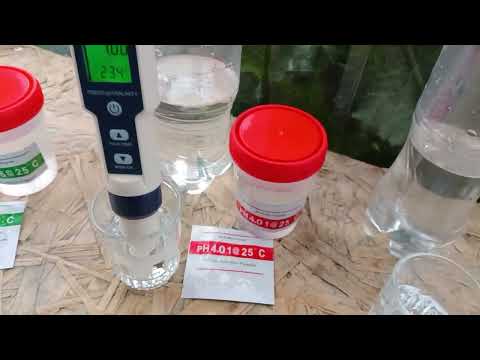 Calibration of pH meter.