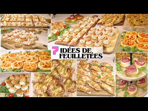 ✨7 Feuilletés faciles pour les Buffets Dînatoires/Fêtes/amuse-bouche/apéritifs✨#apéritifs #buffet