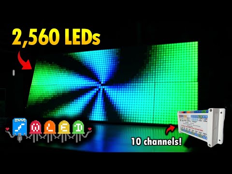I made a HUGE Pixel Display! (80x32 LED Matrix + WLED)