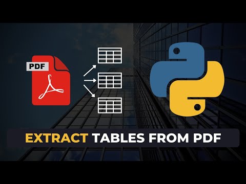 How to Extract Tables from PDF using Python