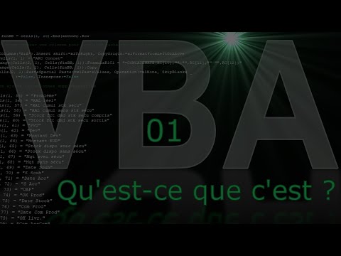 VBA-01 : VBA, qu'est-ce que c'est ?