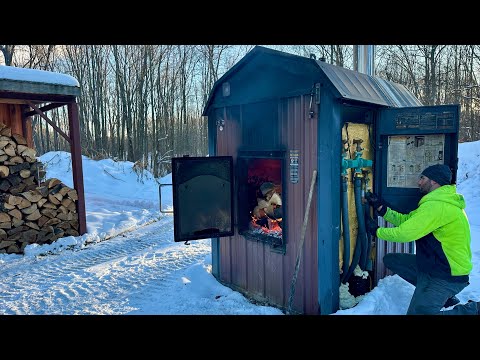 2nd Season Wood Boiler Start Up + Installing a Heating Loop to a Barn 