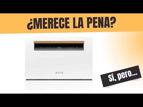 EVVO Lavavajillas Tamaño Compacto, sobremesa o encimera, 6 Servicios