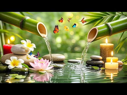 Relaxing Music for Deep Sleep 🌿Soothing Bamboo Water Sounds & Relaxing Nature Ambience for Calm Mind