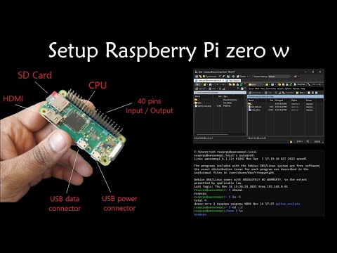 Setup Raspberry Pi zero W and run python scripts and servers