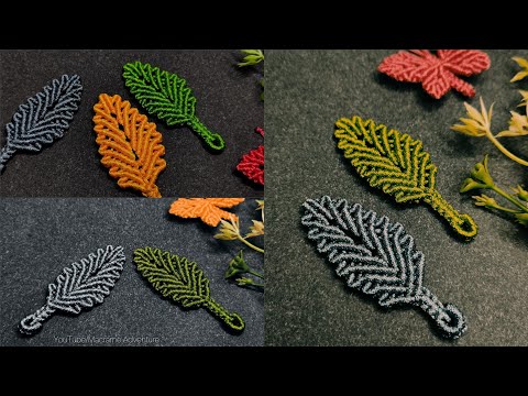 DIY Macrame Leaf 🌿 keychain