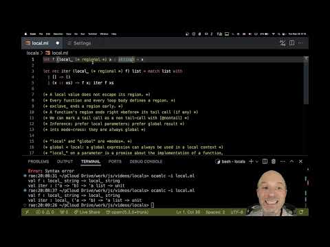 Regions with OCaml's Local Types | OCaml Unboxed