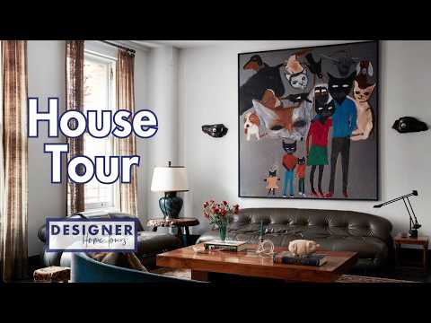 This NYC Loft Redefines Personality: Pink Mirrors, Projectors & a Giant Cat Portrait