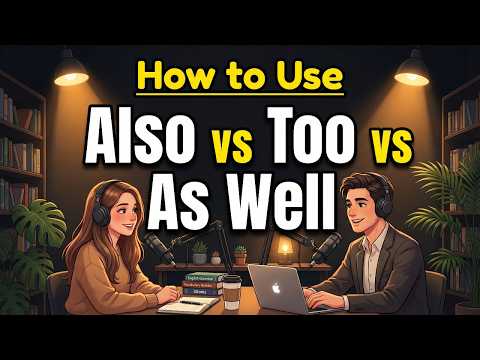 Also, Too, or As Well? Stop Making These English Mistakes | Learn English Grammar