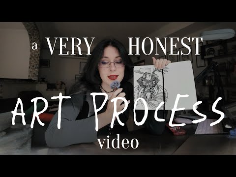 A Very Honest Art Process Video 🥀 Insightful Step by Step🌹