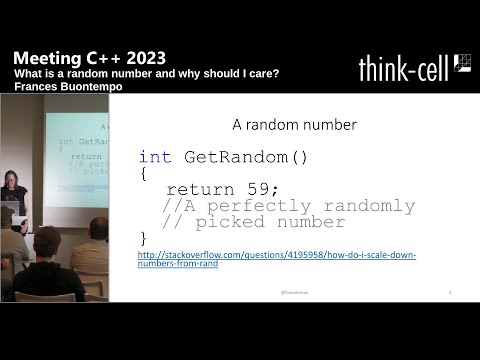 What is a random number and why should I care - Frances Buontempo - Meeting C++ 2023