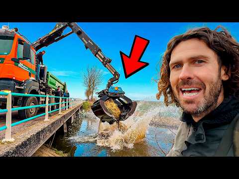 I Hired a CRANE to Lift a Safe FULL OF MONEY from the River! POLICE on the HUNT