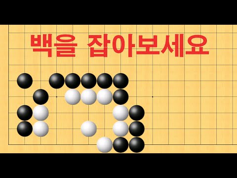 바둑 묘수 사활 - 절묘한 묘수가 숨겨져 있습니다. 백을 잡아보세요
