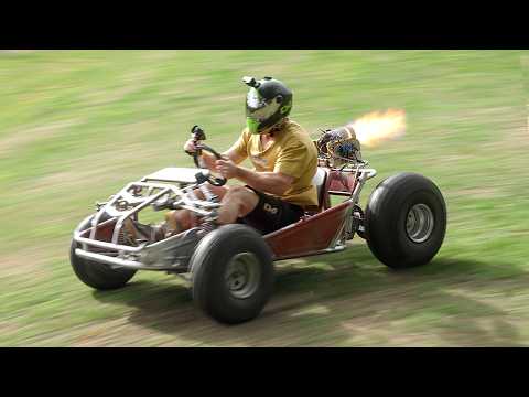 THIS CRAZY JET ENGINE DIRT GO KART IS TERRIFYING AT FULL SPEED!
