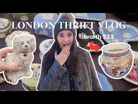 THRIFTING IN LONDON! Thrift With Me Portobello Road Antique Market and Charity Shopping UK