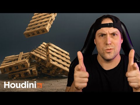 How to Simulate a Massive Wooden Pallet Pile in Houdini | RBD Destruction Tutorial