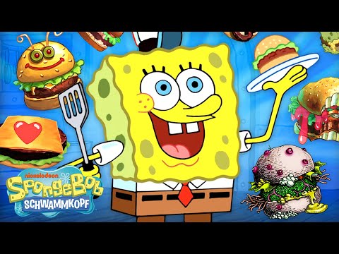 SpongeBob | Jeder Krabbenburger aus den klassischen SpongeBob-Folgen! 🍔 | Compilation | Schwammkopf