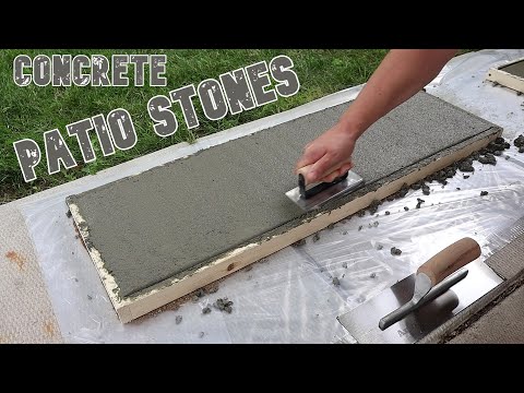 How to make Patio Blocks quick and easy from concrete // DIY