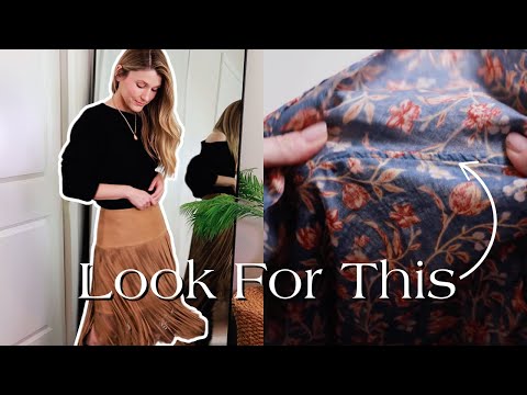 Thrifting ONLY high quality clothing - What To Look For And Tips On How To Find It