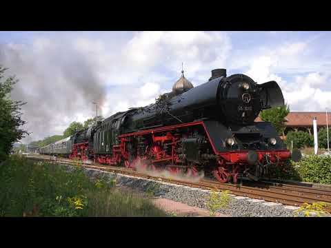Laute Auspuffschläge, lange Züge, Dampfloks unterwegs in 2017 (4k)