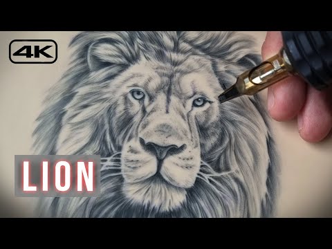 Lion Tattoo Tutorial - Realistic Portrait