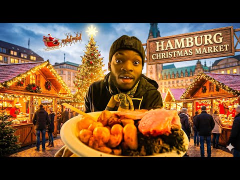 I Ate WAY Too Much at Hamburg’s Magical Christmas Market 🇩🇪🎄