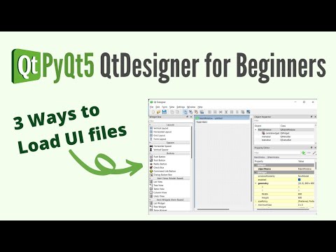 QtDesigner tutorial for Complete Beginners - Overview of PyQt5 QtDesigner + 3 Ways to Load UI Files