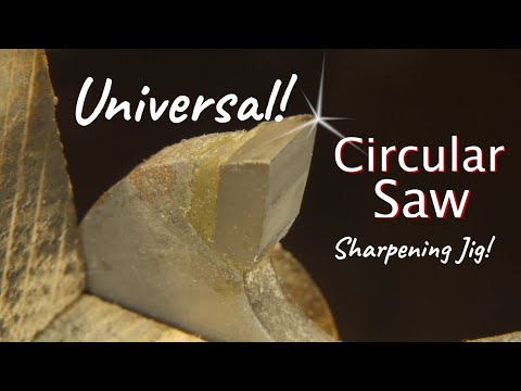 Low-Tech circular saw blade sharpening jig!