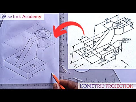 ISOMETRIC PROJECTION TECHNICAL DRAWING ENGINEERING DRAWING #wiselinkacademy