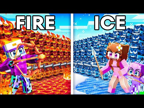 Simulating a FIRE & ICE CIVILIZATION in Minecraft!