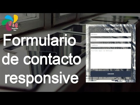Formulario de contacto responsive con HTML y CSS