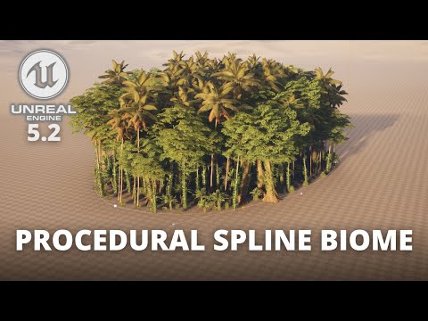 How To Make a Spline Biome With Unreal Engine 5.2 Procedural Plugin