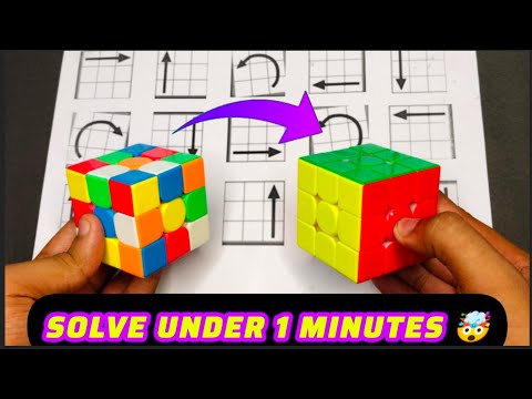 3×3 Rubik's Cube Solve In 1 Minutes || Easy Method For Beginner ||