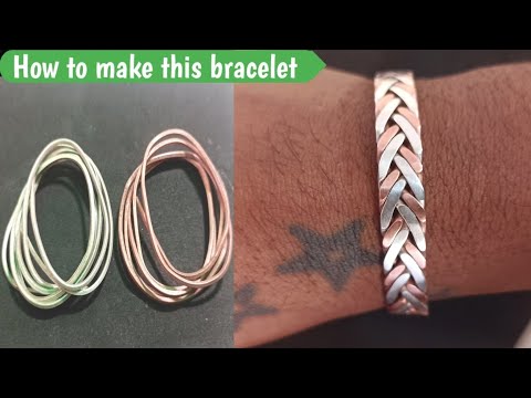 Making a bracelet from silver and copper wire || how it's made || Bracelet making || gold Smith Luke