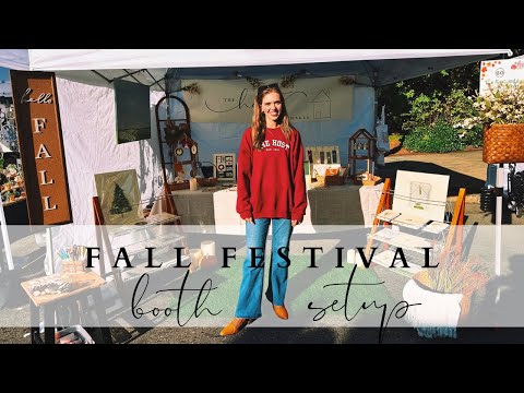 Setting up my Booth at the Monroe, Georgia Fall Festival | Hand-Painted Art and Q&A