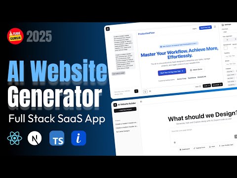 How to Create Full Stack AI Website Generator App with Nextjs, React, Typescript, ImageKit