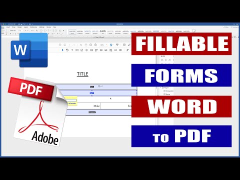 Create a Fillable Form and convert into a PDF Fillable Form | Microsoft Word Tutorials