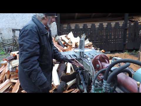Homemade hydraulic log splitter
