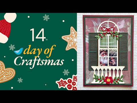 14th Day of Craftsmas-  Romantic Revival Christmas Card.
