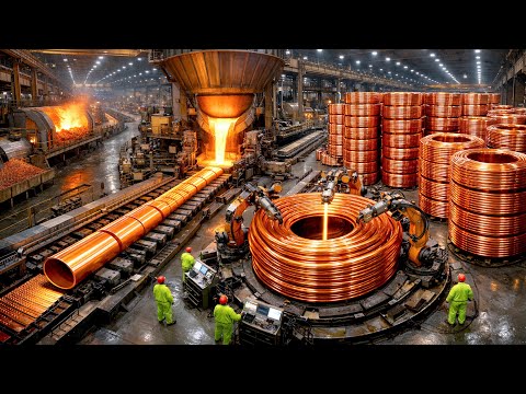 Inside the MASSIVE Copper Factory – How 99,99% Pure Copper Pipes Are Made (Full Process)