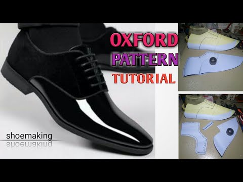 How to make pattern for oxford shoes #shoemaking #beginners