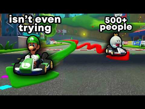 Can Luigi Doing NOTHING Beat Over 500 People at Mario Kart?