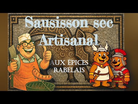 Saucisson sec artisanal maison aux épices Rabelais