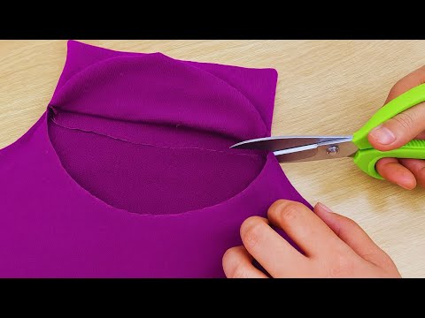 DIY Fashion Tip: Turn A Turtleneck Into An Adorable Round Neck With Hand Sewing