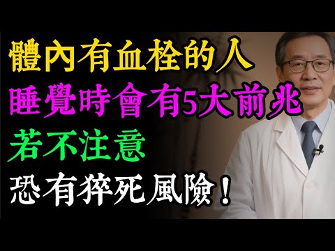 「血栓」是沉默的殺手！睡覺時若有5大前兆，說明血管堵塞了！千萬別當成小毛病！#血栓 #心肌梗塞 #中風 #腦梗 #肺栓塞 #深靜脈血栓 #健康警訊 #血管健康#健康知识#老年健康#健康养生#健康之眼