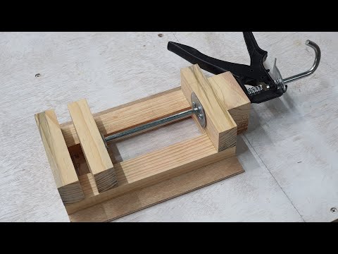 Make a Drill Press Vise | DIY Wooden Vise | The Idea Of Making a Drill Press Vise From a Glue Gun